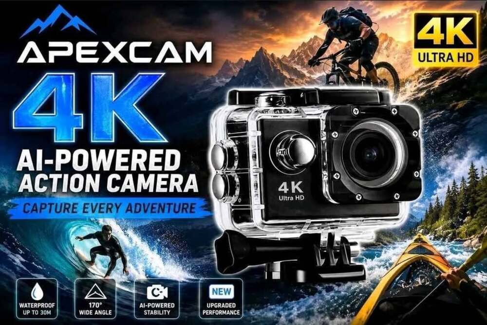 Apexcam 4K Action WiFi Camera